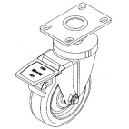 Caster - Swivel Wheel 3 1/2" with Lock (Front) - 56113